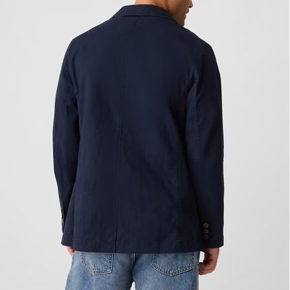 GAP Men's Navy Twill Two Button Blazer XL NWT Pockets - Picture 3 of 8